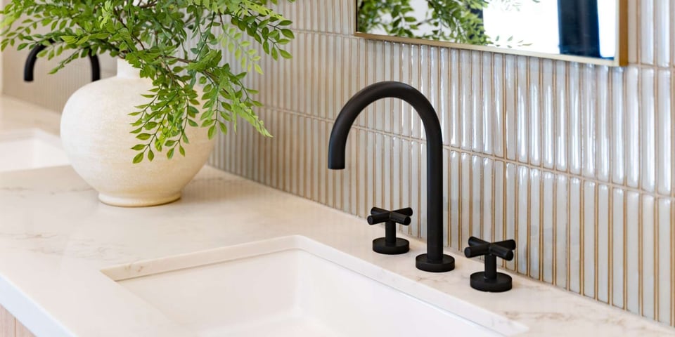 Faucet fixture in a custom home by Trinity Homes AZ