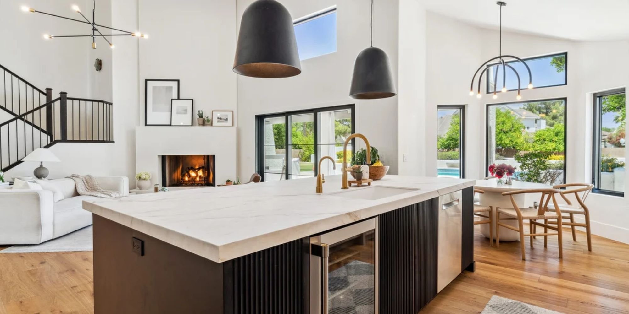 Spacious kitchen and living room Remodel in Scottsdale by Trinity Homes AZ