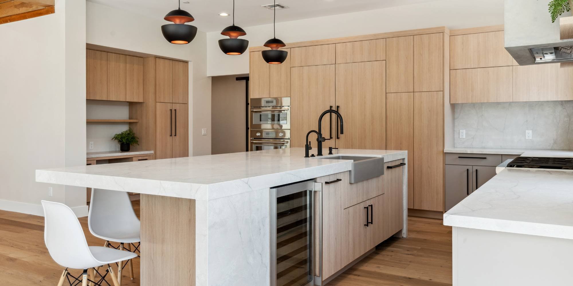 kitchen remodel by Trinity Homes featuring sleek island design and custom storage in Scottsdale